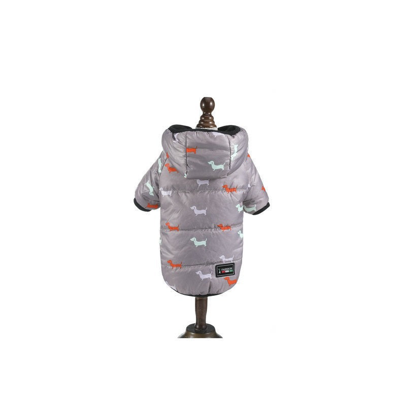 Hoodies with Dogs: Warm Winter Padded Coat for Corgis & Small Dogs