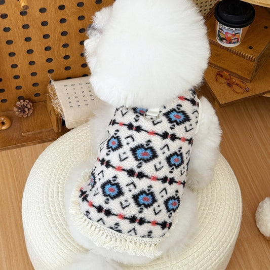 Dog Winter Sweaters Cute Vintage Pattern Warm Soft Sweater for Bichon
