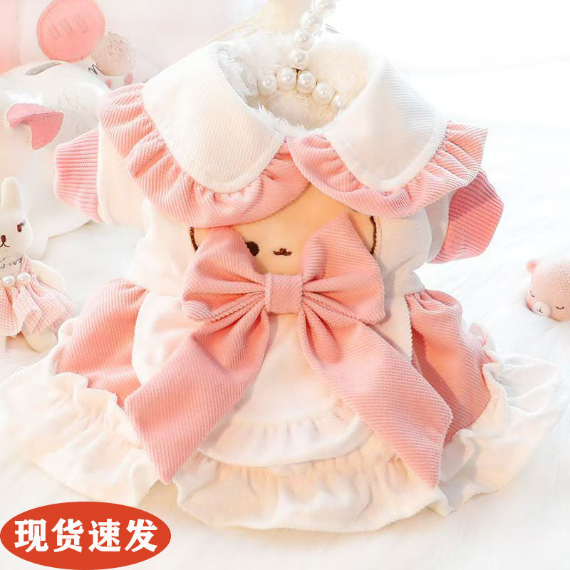dog pink dress