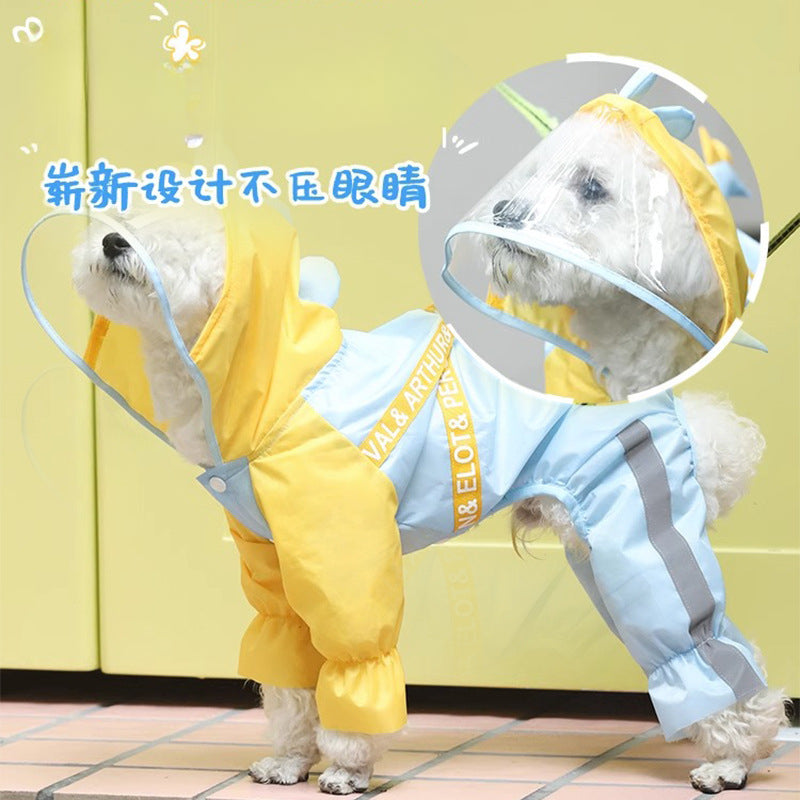 yellow raincoat with hat