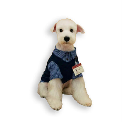 Big Dog T Shirts: Summer Plaid Vest & Shirt Set for Small Pets