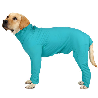 Dog surgery recovery suit with back zipper for easy on and off after neutering
