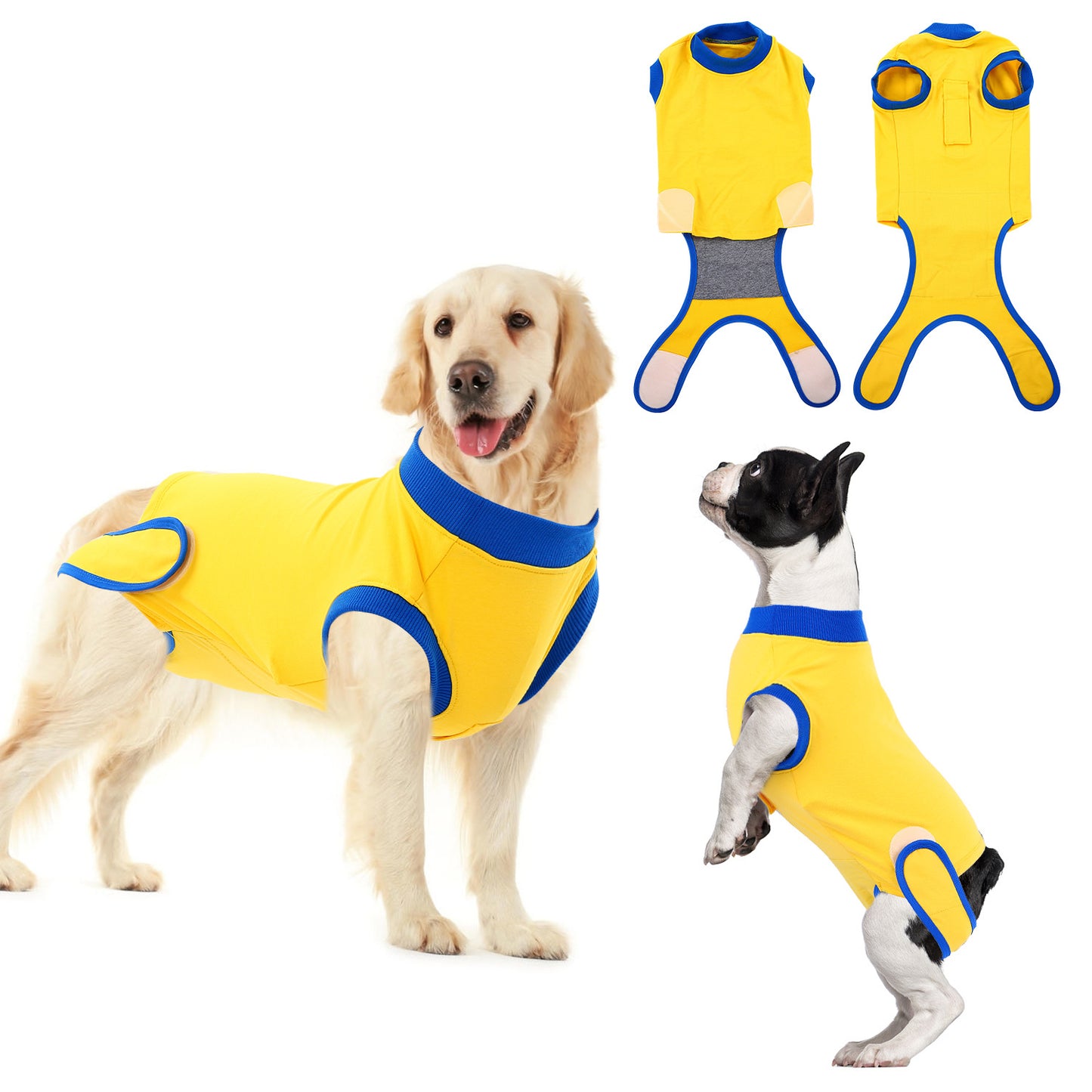 Full body Suitical recovery suit for dogs providing a snug and secure fit
