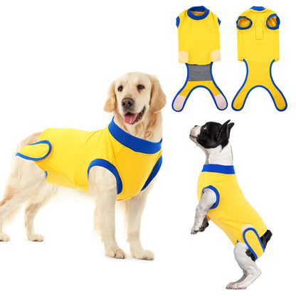 Full body Suitical recovery suit for dogs providing a snug and secure fit
