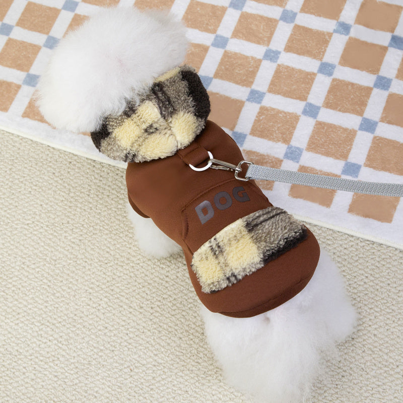 Dog Hoodie Warm Winter Fleece Sweatshirt for Small Dogs Teddy Bichon