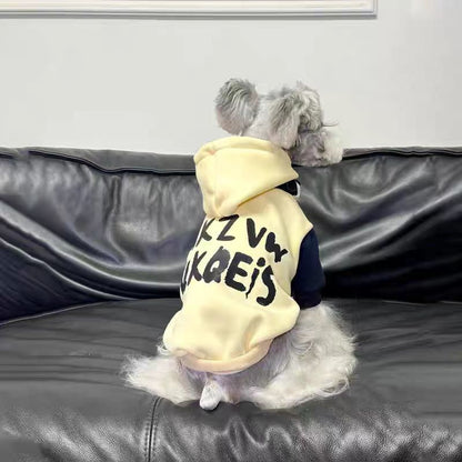 Custom Dog Hoodie Fleece Warm Color Block for Schnauzer & Bichon