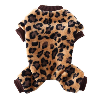 Pajamas for Dogs Plush Fleece Winter Warm Loungewear for Small Puppy