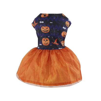 Dog Halloween Dress Mesh Tutu Skirt for Festive Holiday Party