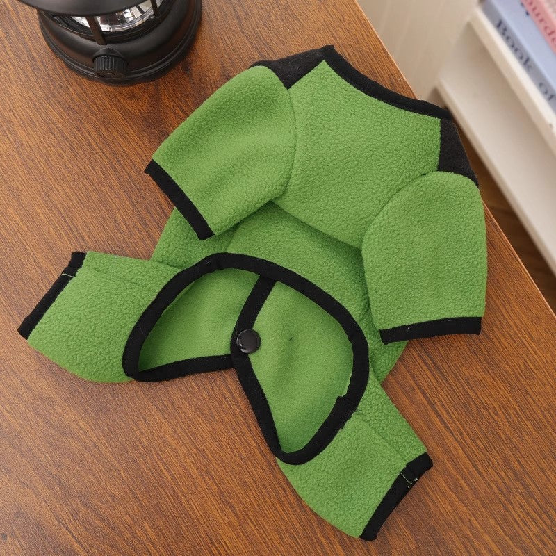 Dog Clothes Winter Color Block Thick Thermal Onesie for Small Dogs