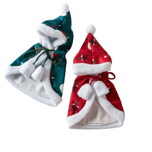 Dog with Cape, Festive Christmas & New Year Red Cloak for Cats & Dogs