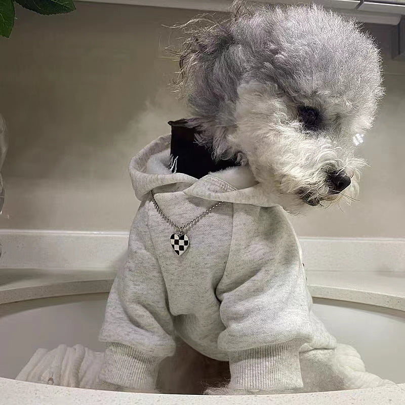 Hoodie for Dogs Retro Streetwear Fleece for Teddy, Bichon, Schnauzer