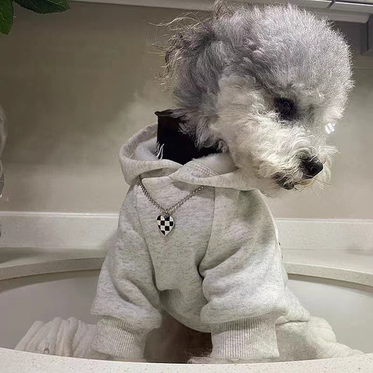 Hoodie for Dogs Retro Streetwear Fleece for Teddy, Bichon, Schnauzer