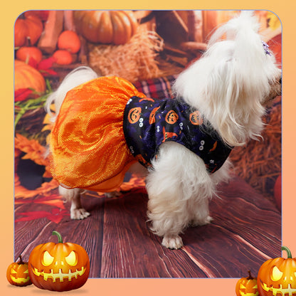 Dog Halloween Dress Mesh Tutu Skirt for Festive Holiday Party