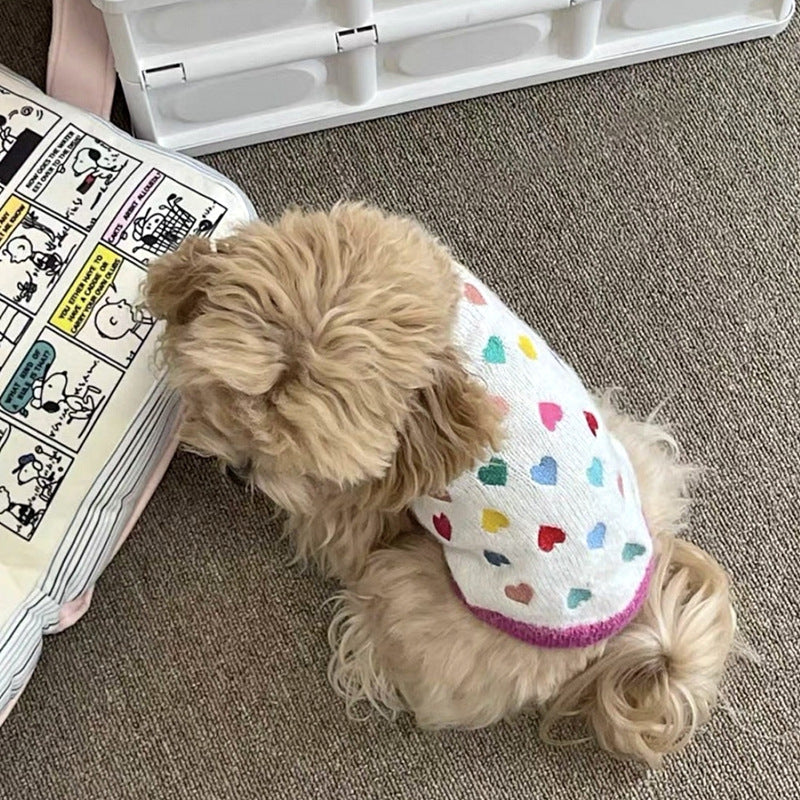 Small Dog Sweaters Soft Knit Pet Clothes for Maltese & Bichon Puppies