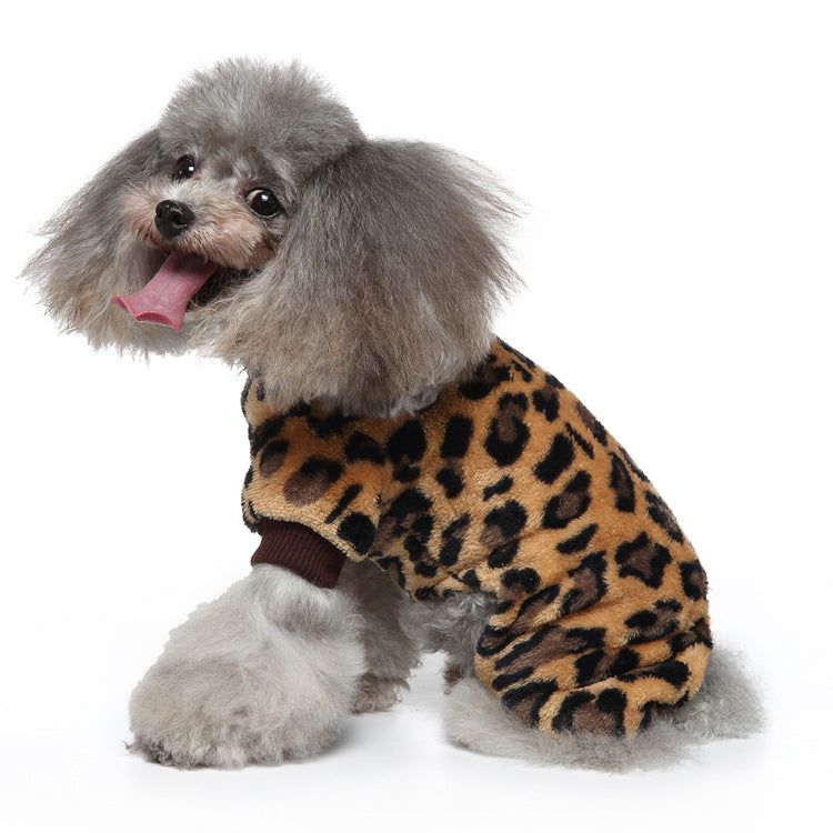 Pajamas for Dogs Plush Fleece Winter Warm Loungewear for Small Puppy