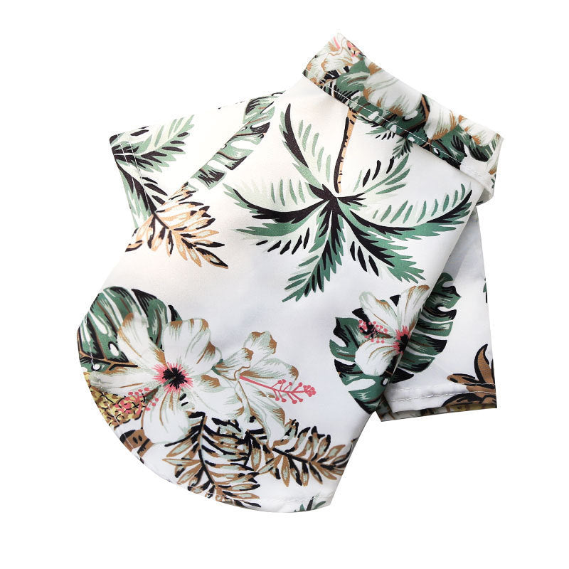 Hawaiian Shirt for Dogs Pineapple Beach Print Lightweight Summer Tee