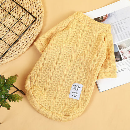 Dog Sweaters Pink Warm Knit Pet Clothes for Small Dogs & Cats