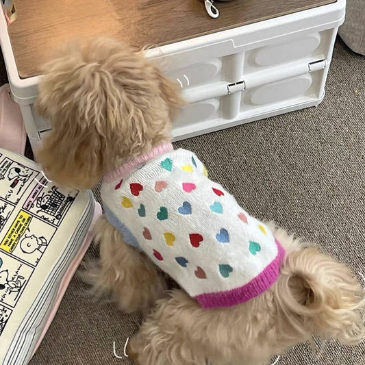 Small Dog Sweaters Soft Knit Pet Clothes for Maltese & Bichon Puppies