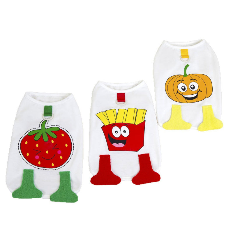 Custom Dog Shirt: Funny Cartoon Summer Vest with D-Ring for Small Dogs