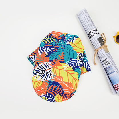 Dog Hawaiian Shirt: Breathable Floral Beach Wear for Small & Large Dogs