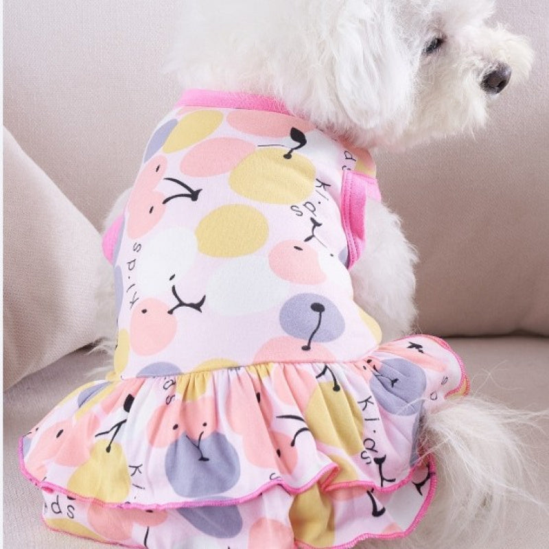 Cute Dog Dresses Lightweight Summer Breathable Dress for Dogs & Cats
