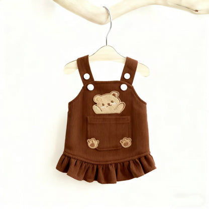 Dog Dress Patterns Warm Thermal Pet Skirt with Suspenders for Dogs