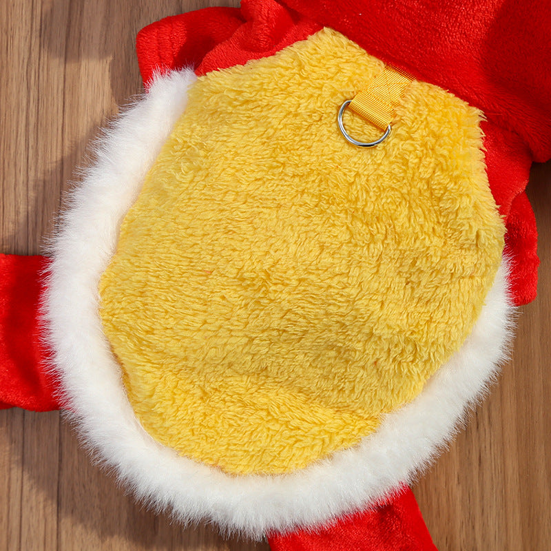 Winter Wear Dogs Lion Dance Costume |   Embroidered New Year Pet Outfit