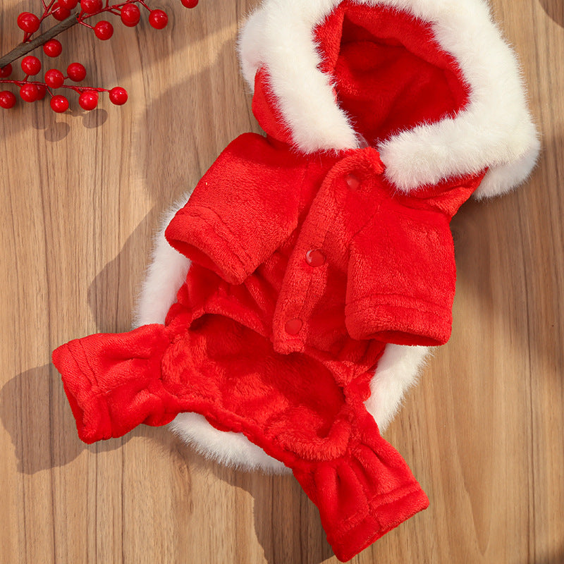 Winter Wear Dogs Lion Dance Costume |   Embroidered New Year Pet Outfit