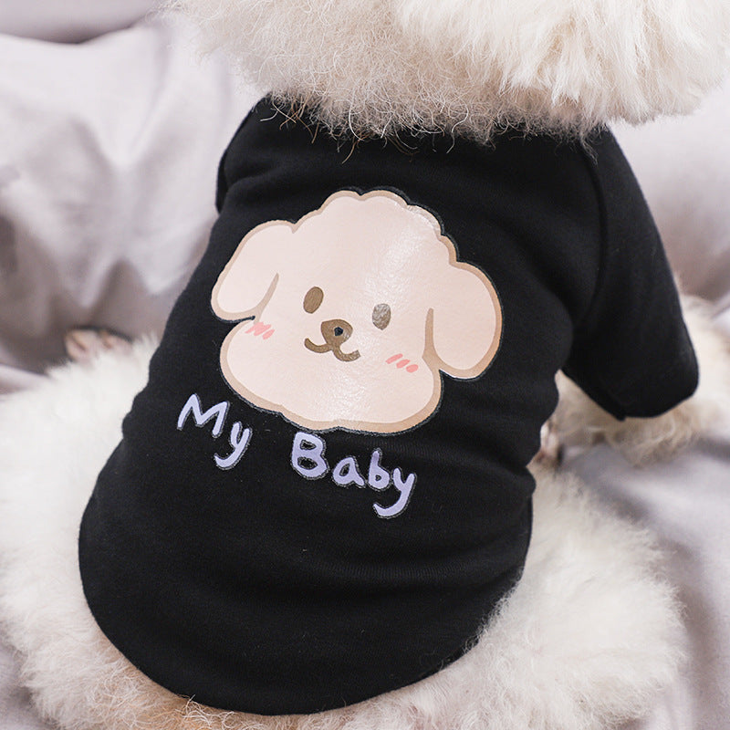 Funny Dog Shirts: Breathable Summer Printed Tee for Small Dogs & Puppy