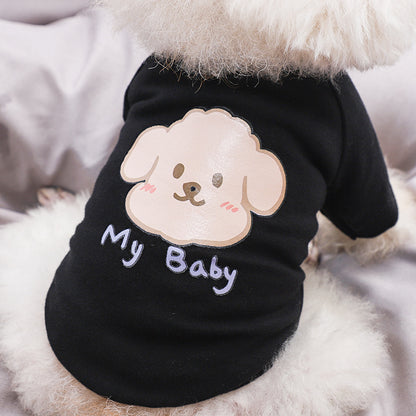 Funny Dog Shirts: Breathable Summer Printed Tee for Small Dogs & Puppy