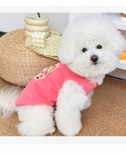 Dog Summer Clothes Embroidered Chinese Style Pet Vest for Cats & Dogs