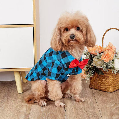 Big Dog T Shirts: Plaid Formal Wedding Suit for Medium & Large Dogs
