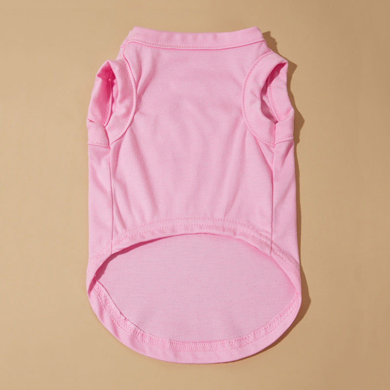 Simple solid color pet vest for dogs and cats, essential basic apparel for everyday styling
