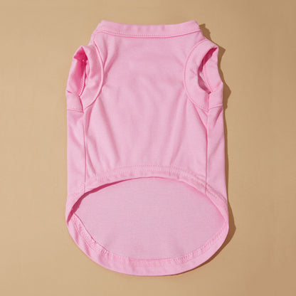 Simple solid color pet vest for dogs and cats, essential basic apparel for everyday styling
