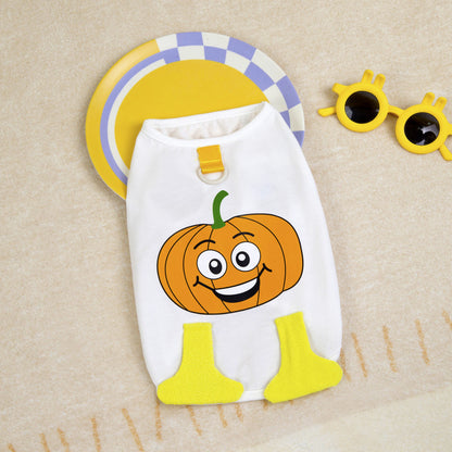 Custom Dog Shirt: Funny Cartoon Summer Vest with D-Ring for Small Dogs