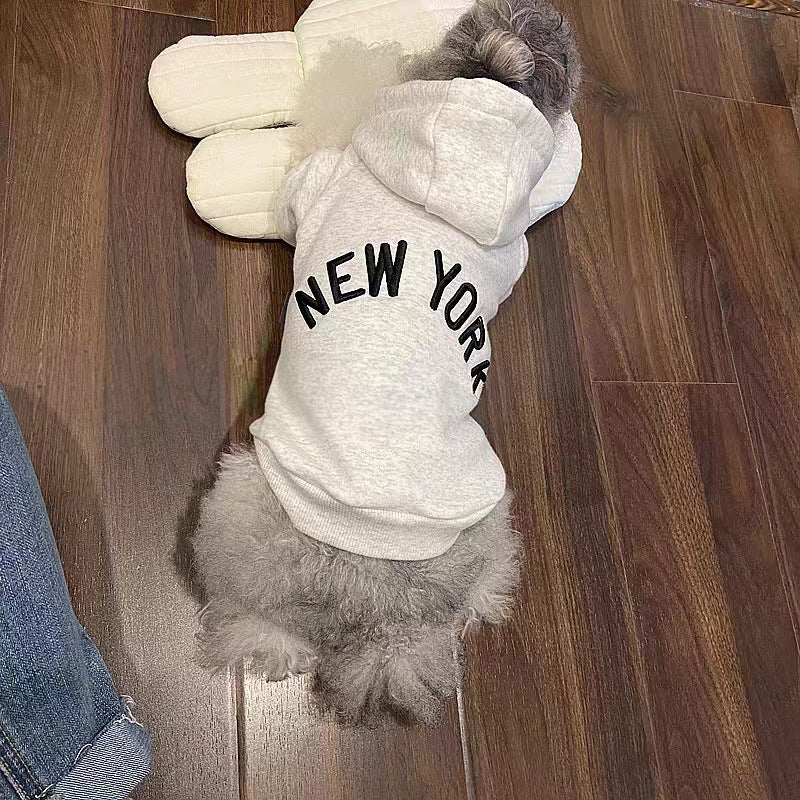 Hoodie for Dogs Retro Streetwear Fleece for Teddy, Bichon, Schnauzer