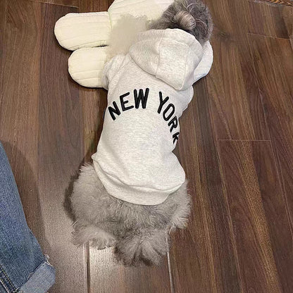 Hoodie for Dogs Retro Streetwear Fleece for Teddy, Bichon, Schnauzer