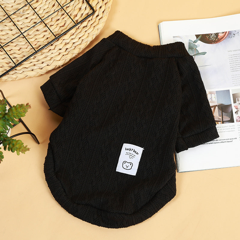 Dog Sweaters Pink Warm Knit Pet Clothes for Small Dogs & Cats