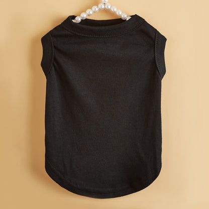 Black solid color pet vests, simple and versatile dog tank top for everyday use
