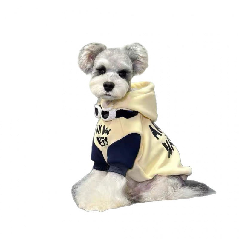 Custom Dog Hoodie Fleece Warm Color Block for Schnauzer & Bichon