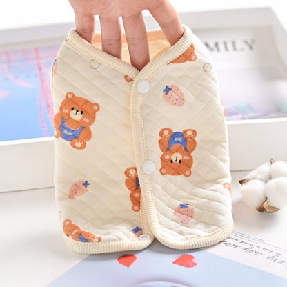 Pet Pajamas Soft Fleece Sleepwear Vest for Small Pets, Fall & Winter