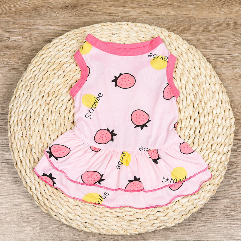 Cute Dog Dresses Lightweight Summer Breathable Dress for Dogs & Cats