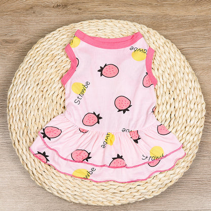 Cute Dog Dresses Lightweight Summer Breathable Dress for Dogs & Cats