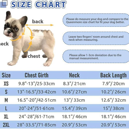 The size of dog recovery suit