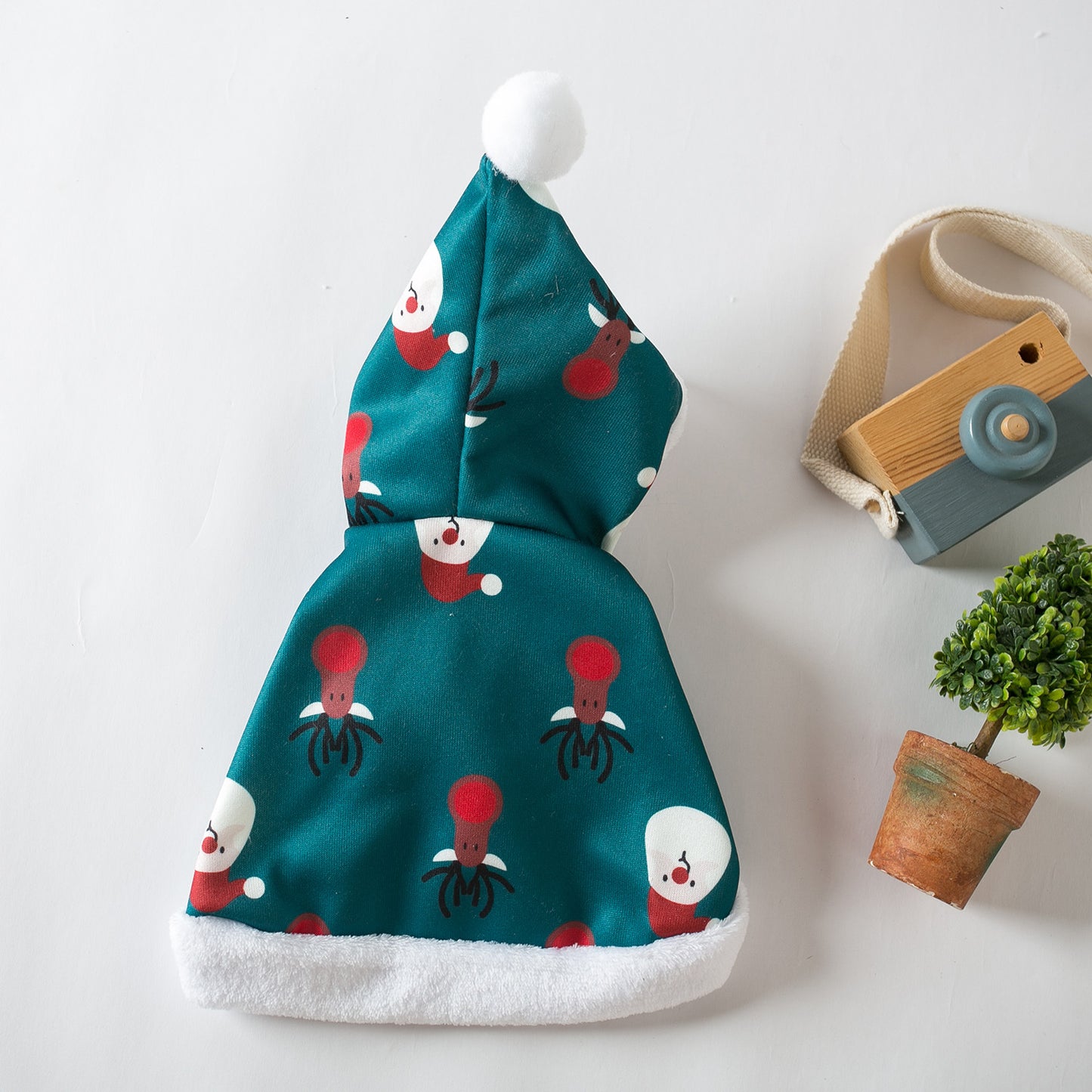 Dog with Cape, Festive Christmas & New Year Red Cloak for Cats & Dogs