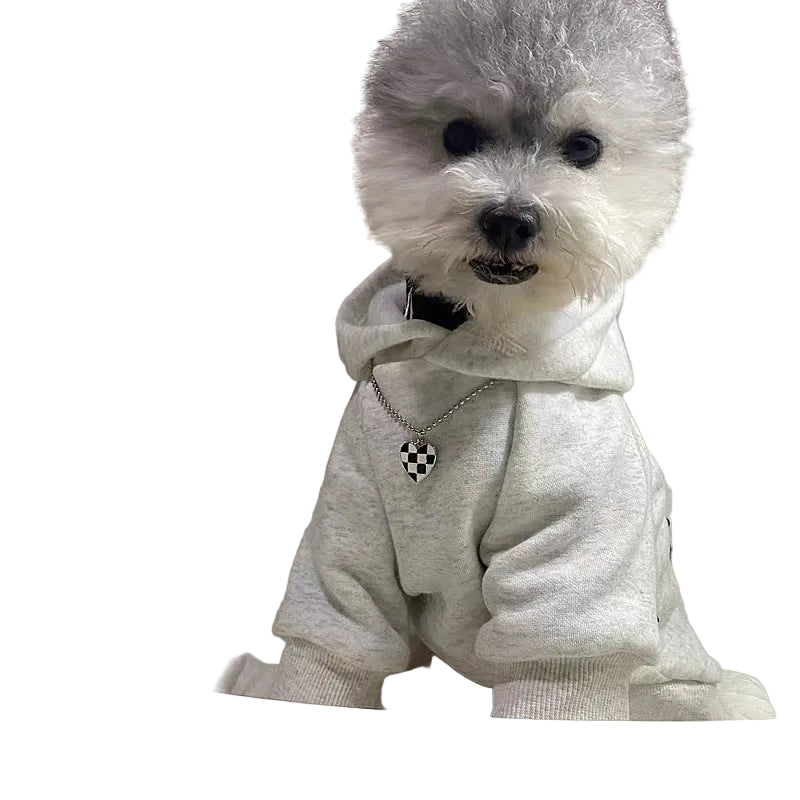 Hoodie for Dogs Retro Streetwear Fleece for Teddy, Bichon, Schnauzer