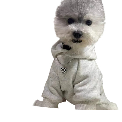 Hoodie for Dogs Retro Streetwear Fleece for Teddy, Bichon, Schnauzer