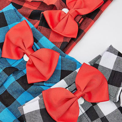 Big Dog T Shirts: Plaid Formal Wedding Suit for Medium & Large Dogs