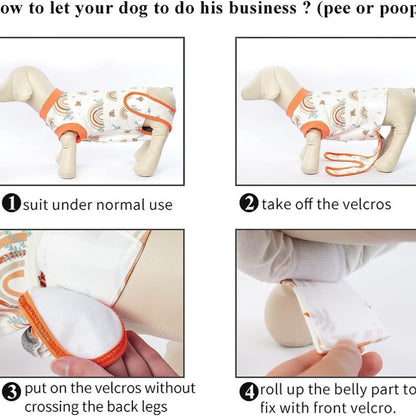 Stretchy recovery suit for dogs preventing wound licking and scratching
