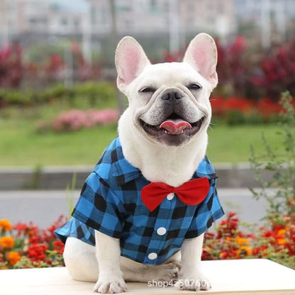 Big Dog T Shirts: Plaid Formal Wedding Suit for Medium & Large Dogs